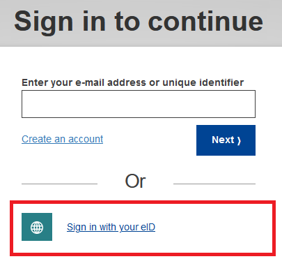 EU Login - Sign in with your eID