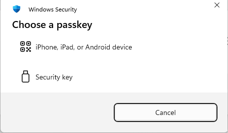 Select Passkey2