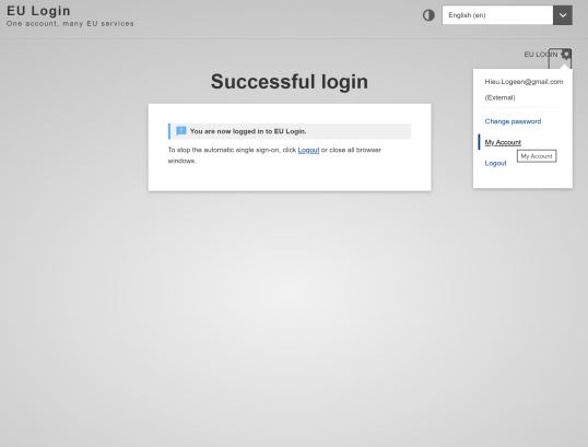 Hieu Logeen My Account cogwheel