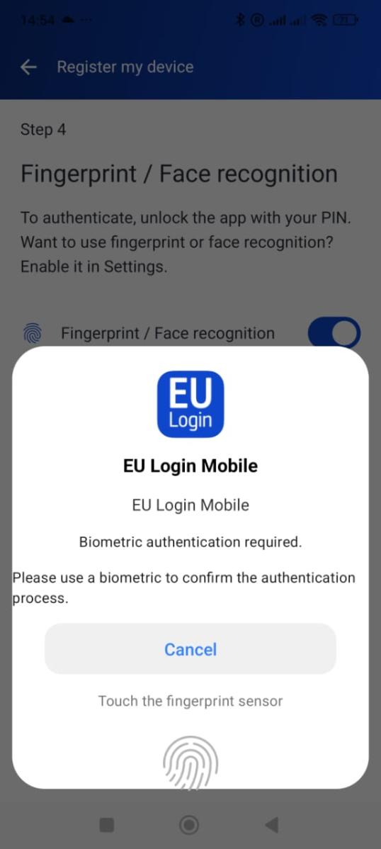 Fingerprint authentication
