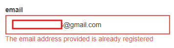 Email already registered