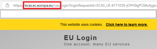 URL for EU Login