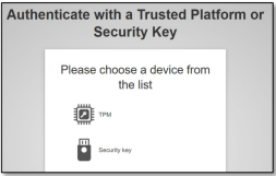 Authenticate with TPM or Security Key