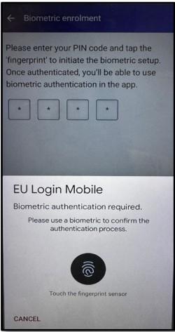 Biometric enrolment confirmation