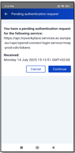 Pending Auth. continue