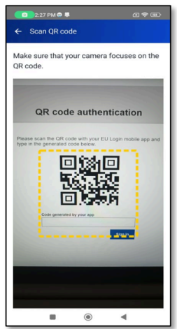 QR code authentication