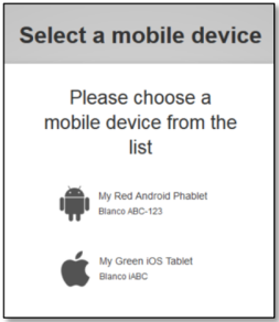 Mobile device selection