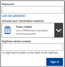 Sign in with Token CRAM