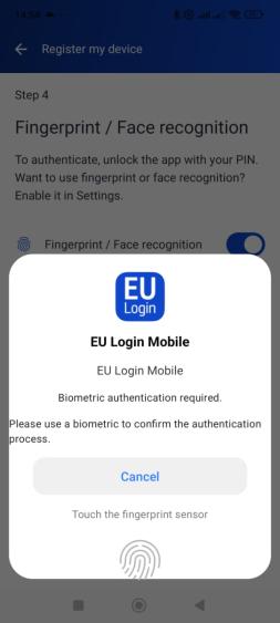 Fingerprint authentication