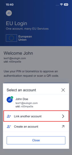 Link another account