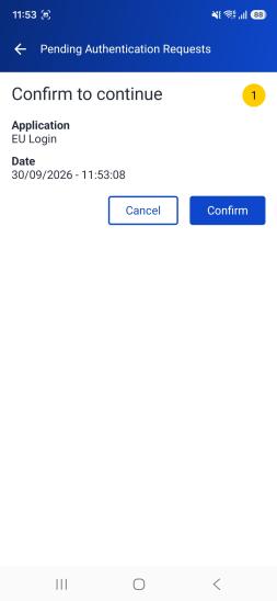 Open pending authentication