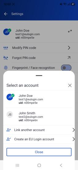 Select an account