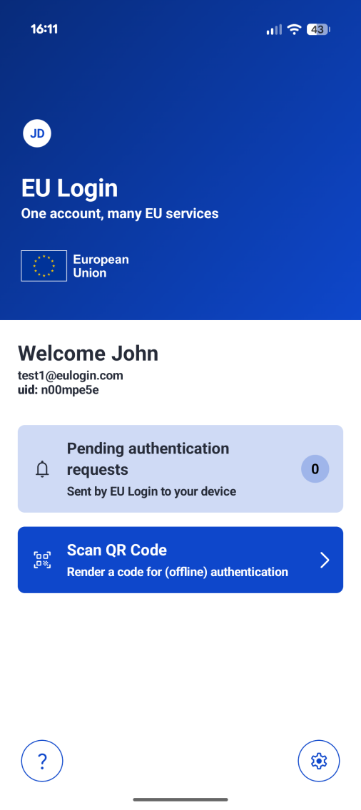 Sign in with the EU Login Mobile App QR code - EU Login Portal