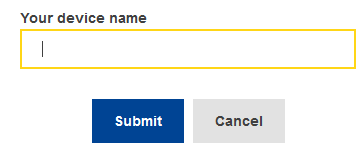 EU Login - Add a device name